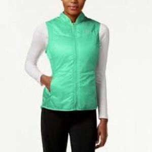 Nike Running Bright Green Sleeveless Full Zip Vest Sz XS
